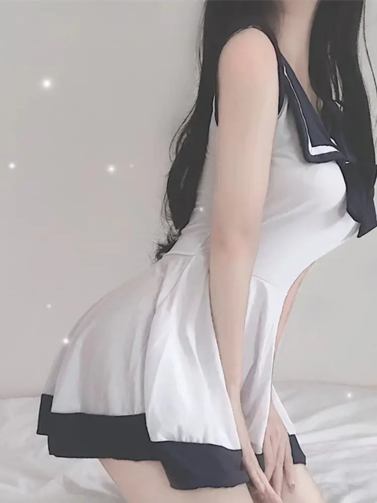 Japanese AV Actress Costumes Sexy Lingerie Sweet Cute Schoolgirl Uniform Onlyfans Sleepwear Student Cosplay with Mini Skirt
