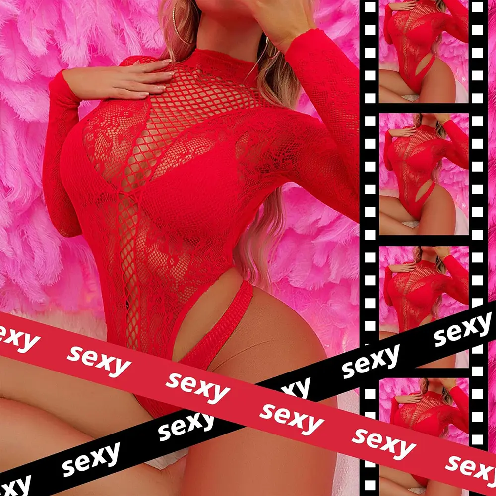 Open Back Lace Sheer Long Sleeve Bodysuit Summer Sunscreen Breathable Tops Siamese Fishnet T-shirt Bodystockings Women Tights