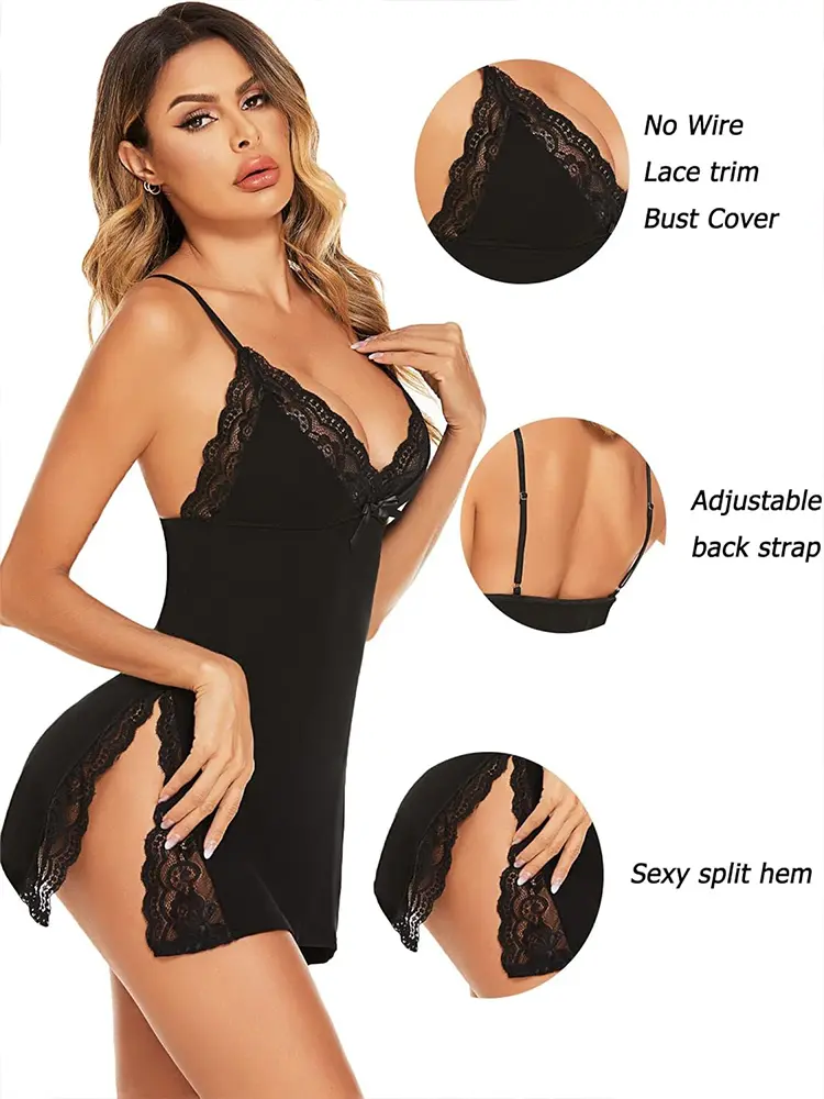 Sexy Halter Nightgown Hot See Through Lingerie Outfit Open Anal Erotic Pajamas Homewear Exotic Nightdress Babydoll Sleepwear