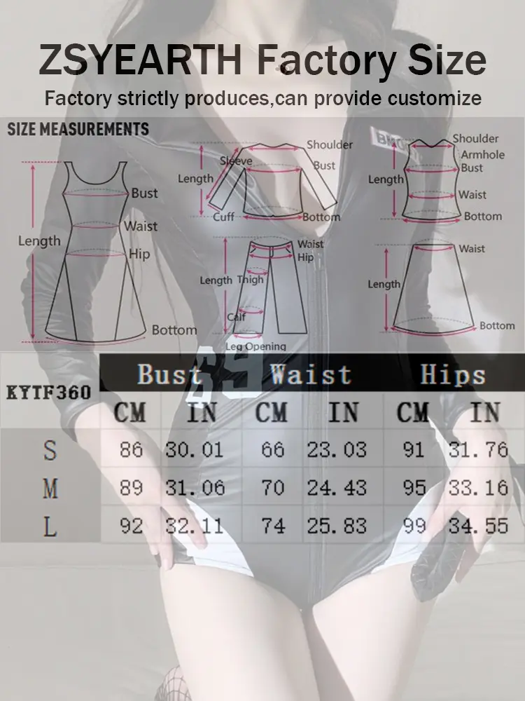 Hot Sexy Lingerie Cosplay Costumes Naughty Black Bodysuit PU Leather Zipper Vision Confort Stretch Outfit Motor Erotic Jumpsuit