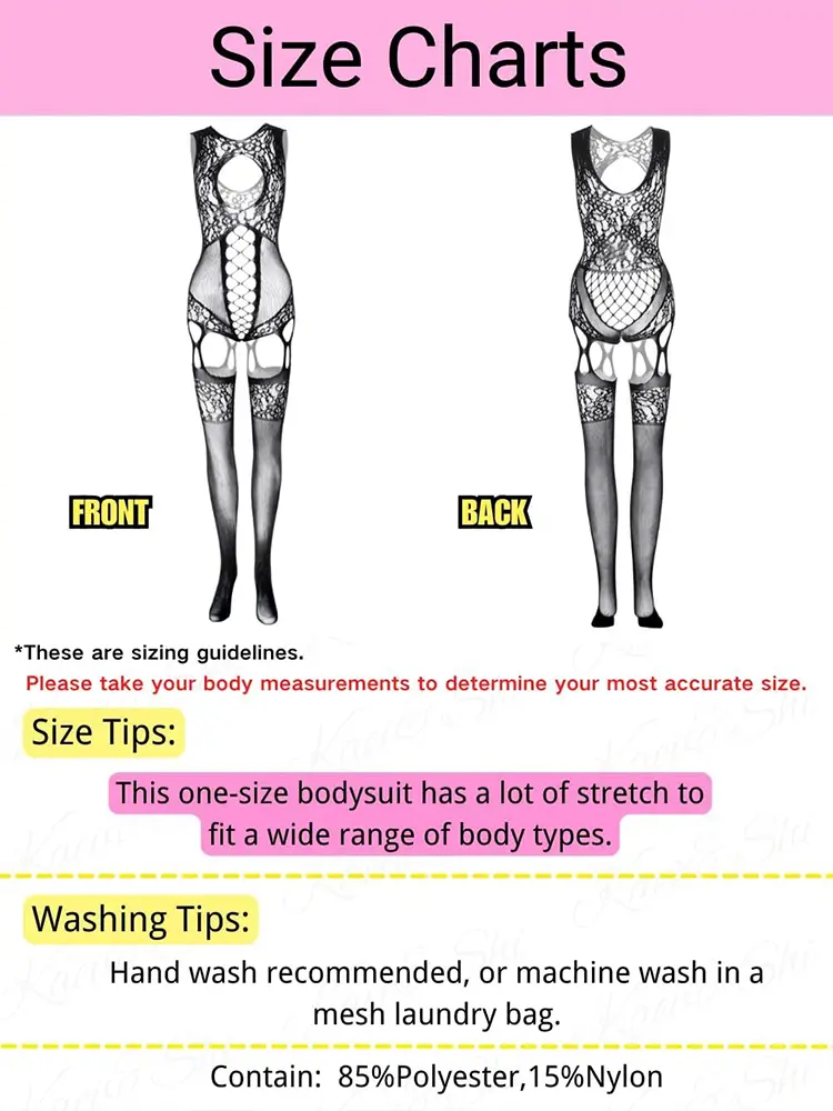 Sexy Lingerie Outfit Fishnet Bodystockings Women Open Anal Erotic Underwear Exotic Dress Bodysuit Club Teddies Babydolls Apparel
