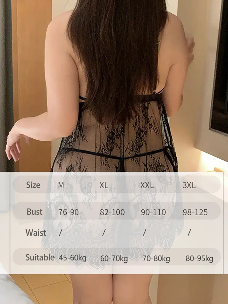 Sexy Ladies Open Cut Out Bra Sleepwear Dress Perspective Exotic Fantasy Women's Underwear Wedding Night Women's Sexy Nightwear