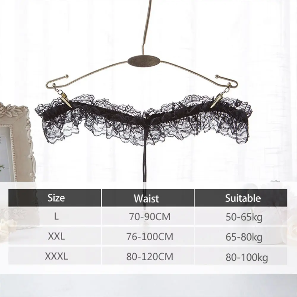 Women Thong Seductive and Sensual Women's Lace Thong G String Panties with See Through Design and Low Rise Cut
