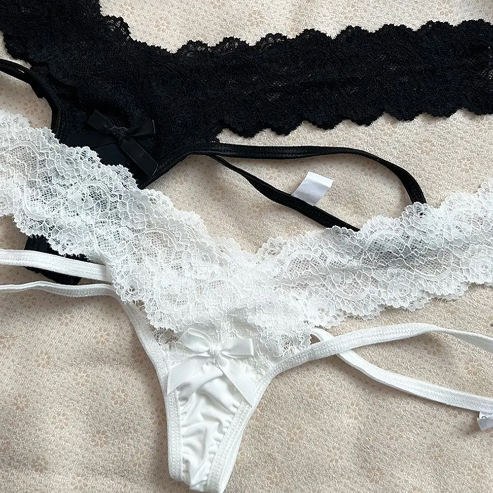 Sexy Hollow Lace G-string Thongs for Women Custom Crystal Letters Name Women's Panties Underwear Female Underpants Lingerie