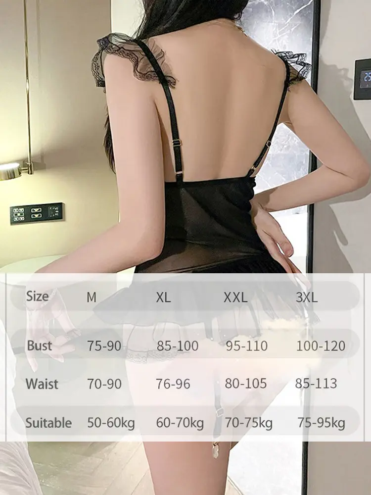 Women Corset Bustier Bra Lingerie Sexy Black Underwear Elasticity Transparent Straps Corset Nightgowns Waist Trainer Sleepwear