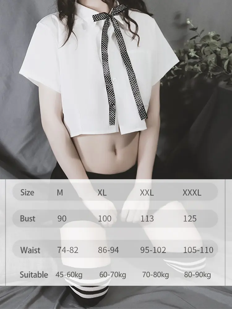Erotic Role Play School Girl Outfit Women Underwear Dress Miniskirt Outfit Crop Short Top Sexy Japanese Schoolgirl Uniform
