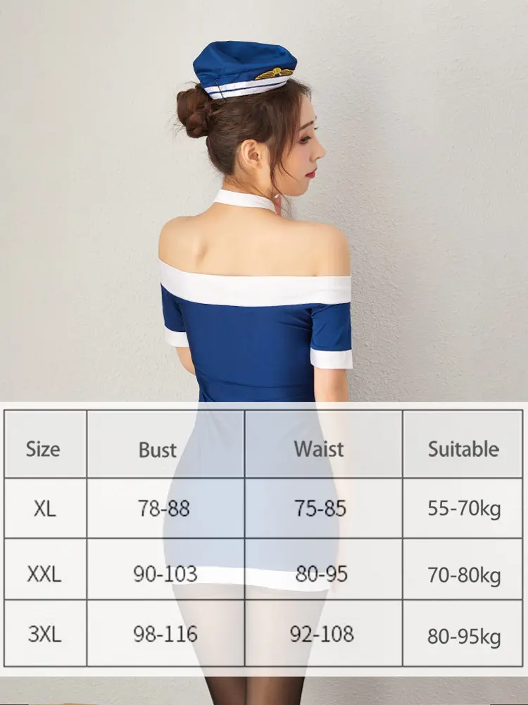 Sex Erotic Lingerie Flight Attendant Tight Fitting Uniform Short Skirt Woman Sexy Cosplay Dress Adult Sexy Underwear Sex Shop