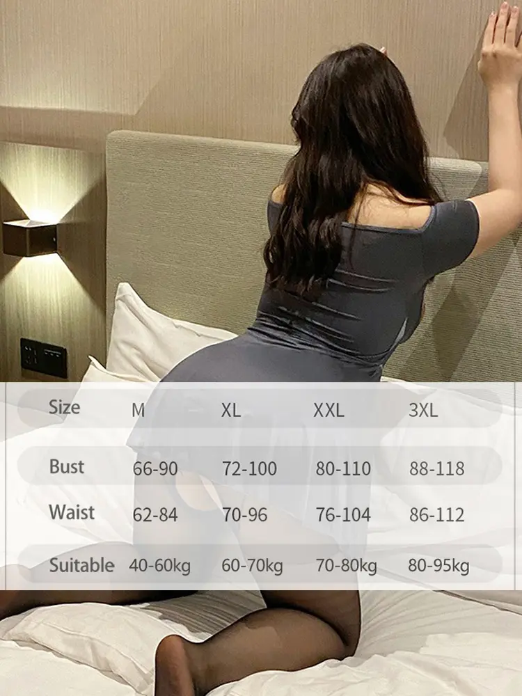 Women Sexy Nightdress Ultra-Thin Sheer Wet Seductive Exotic Sleepwear Nightwear Open Cups Night Club Fantasy Erotic Wear