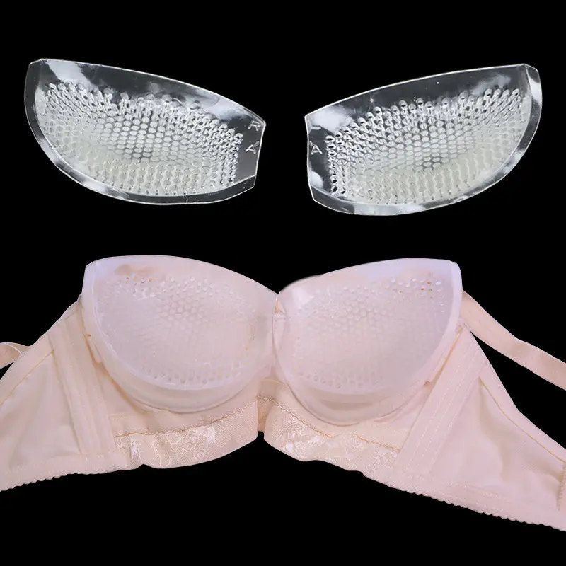 Silicone Gel Bra Inserts Breathable and Reusable Breast Enhancers Pads Clear Push Up Breast Cups Increase Your Cup Size
