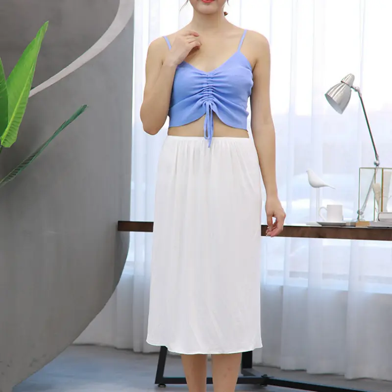 Womens Modal Half Slips Skirts Sexy Intimates Soft Underwear Petticoat Underdress Summer Loose Half Slips Petticoat Underskirts