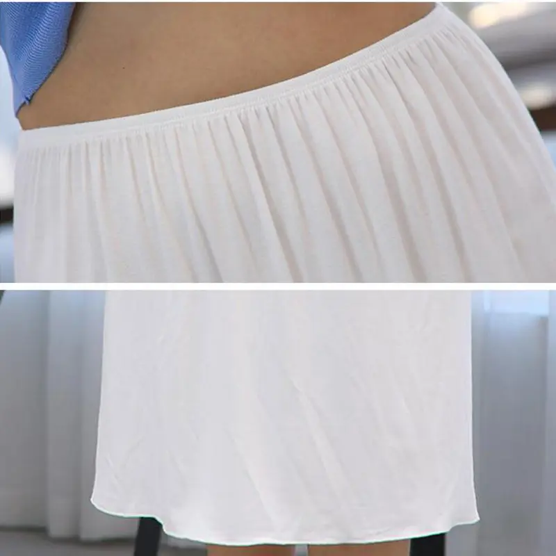 Womens Modal Half Slips Skirts Sexy Intimates Soft Underwear Petticoat Underdress Summer Loose Half Slips Petticoat Underskirts