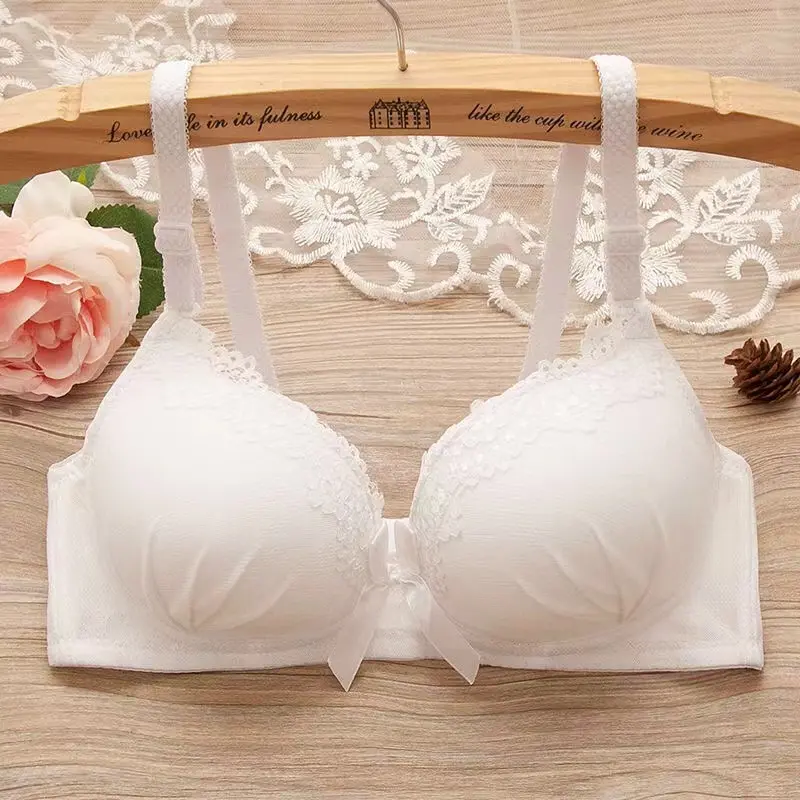 Girl Sweet Style Beautiful Wireless Bra Soft Breathable Small Breasts Bralette Comfortable Lingerie