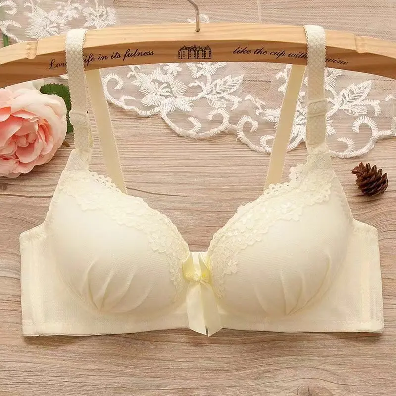 Girl Sweet Style Beautiful Wireless Bra Soft Breathable Small Breasts Bralette Comfortable Lingerie