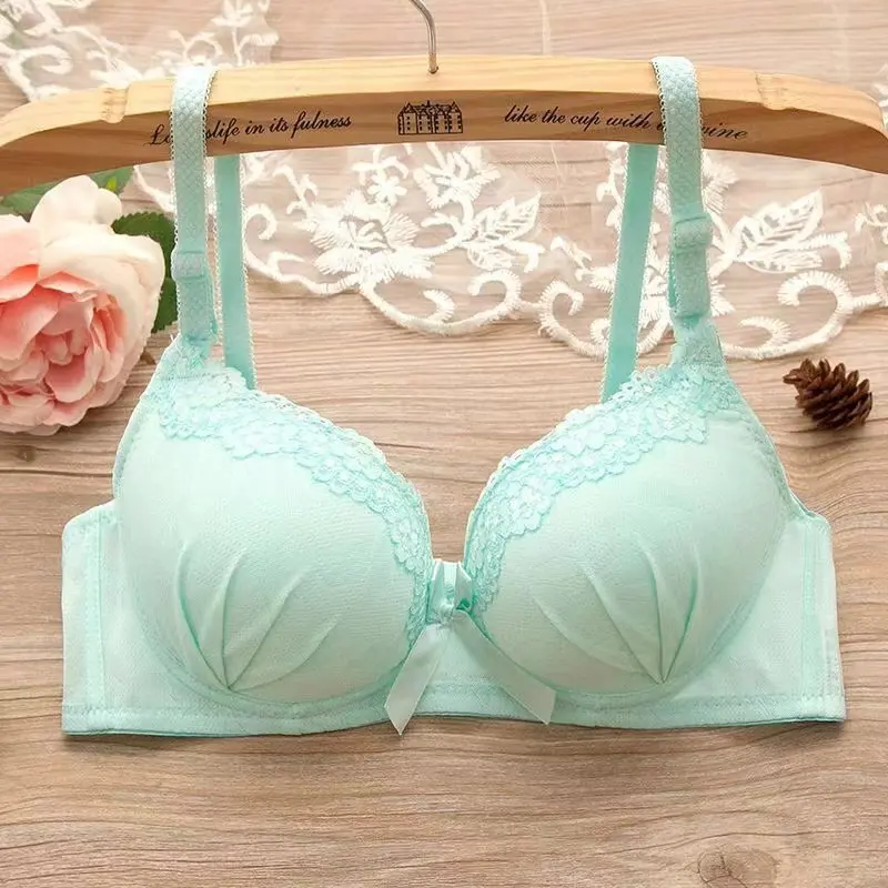 Girl Sweet Style Beautiful Wireless Bra Soft Breathable Small Breasts Bralette Comfortable Lingerie