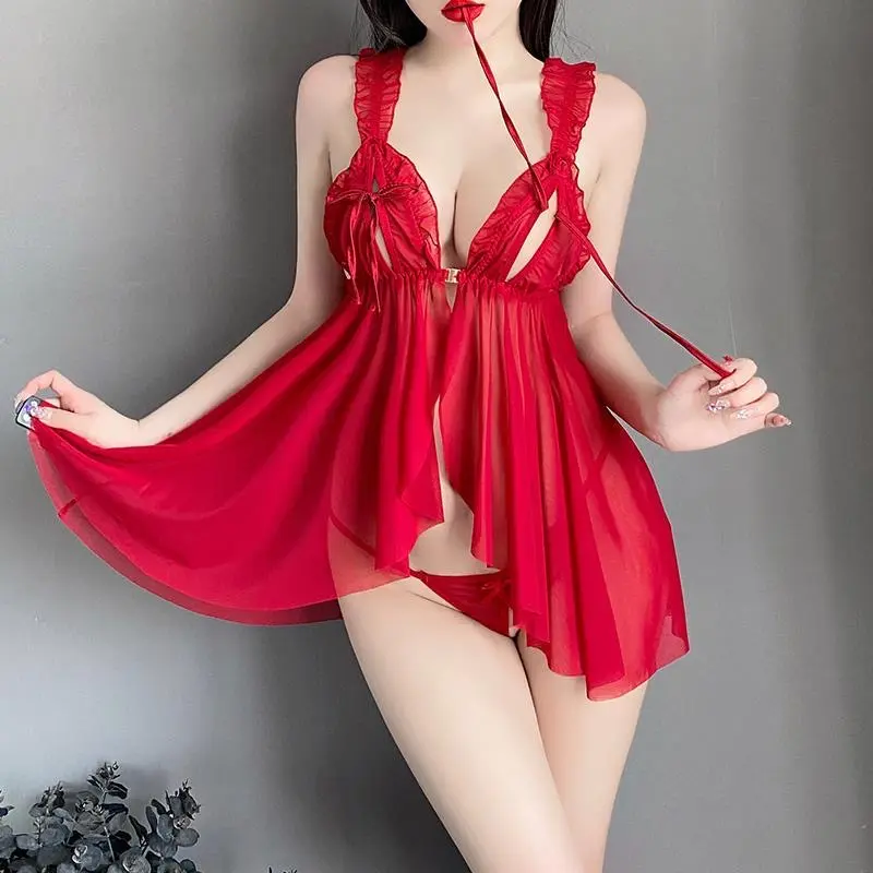 Sexy Lingerie for Women Erotic Casual Pajamas Lace Open Bra Sex Nightwear Ladies Erotic Dress Sexy Babydoll Sleepdress