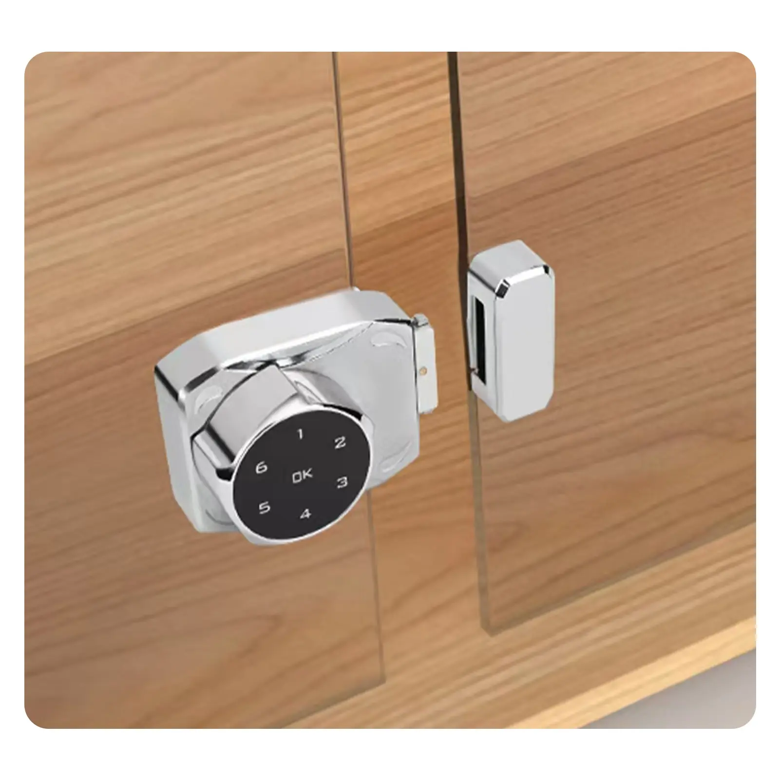 Smart Cabinet Lock Universal Keyless Lock Cabinet Electronic Induction Lock for 3-12mm Thick Glass Wooden Chest Drawer Cupboard