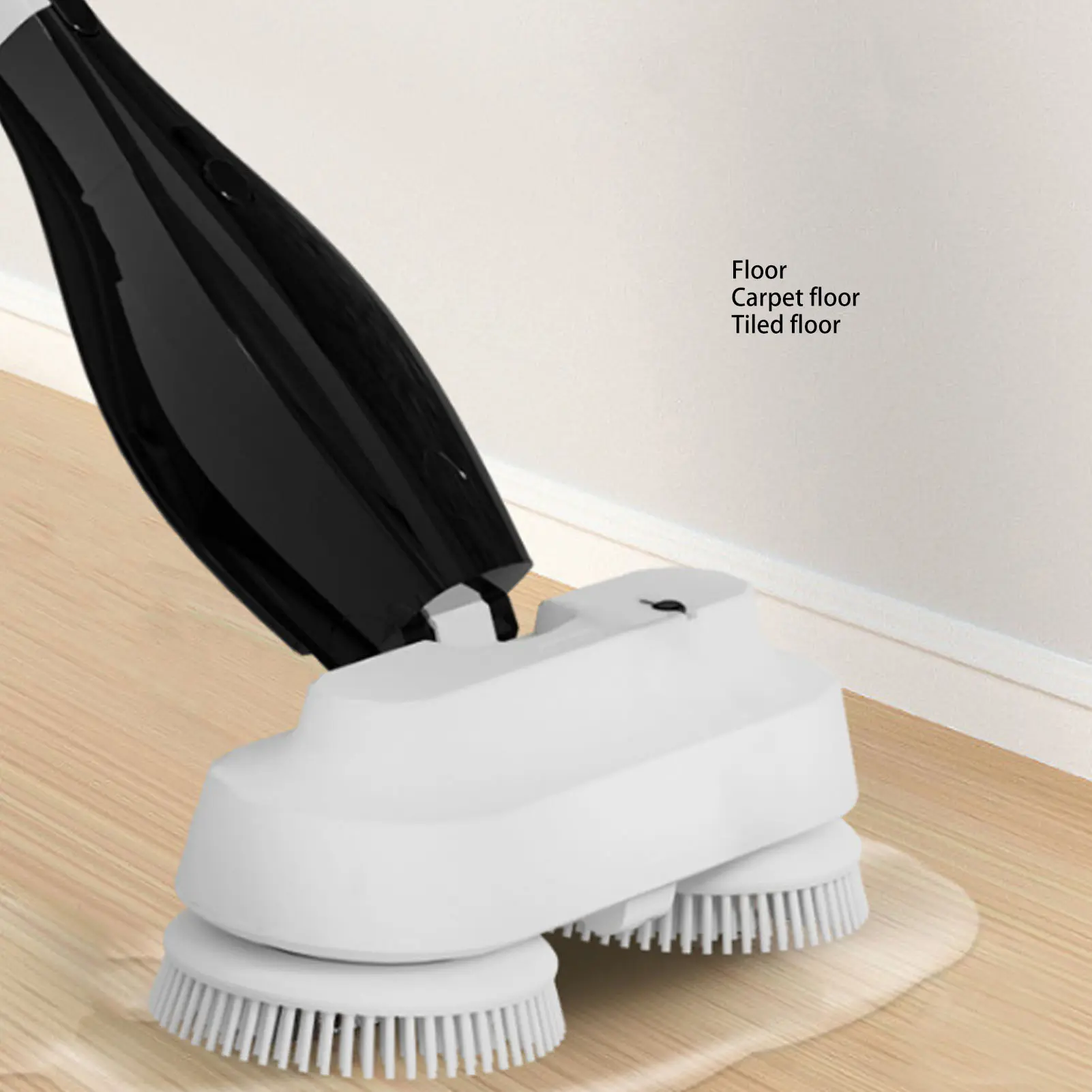 Cordless Electric Mop 800ml Water  2 in 1 Electric Scrubber Mop Adjustable Angle Brush Water Spray for Hardwood Tile Floor