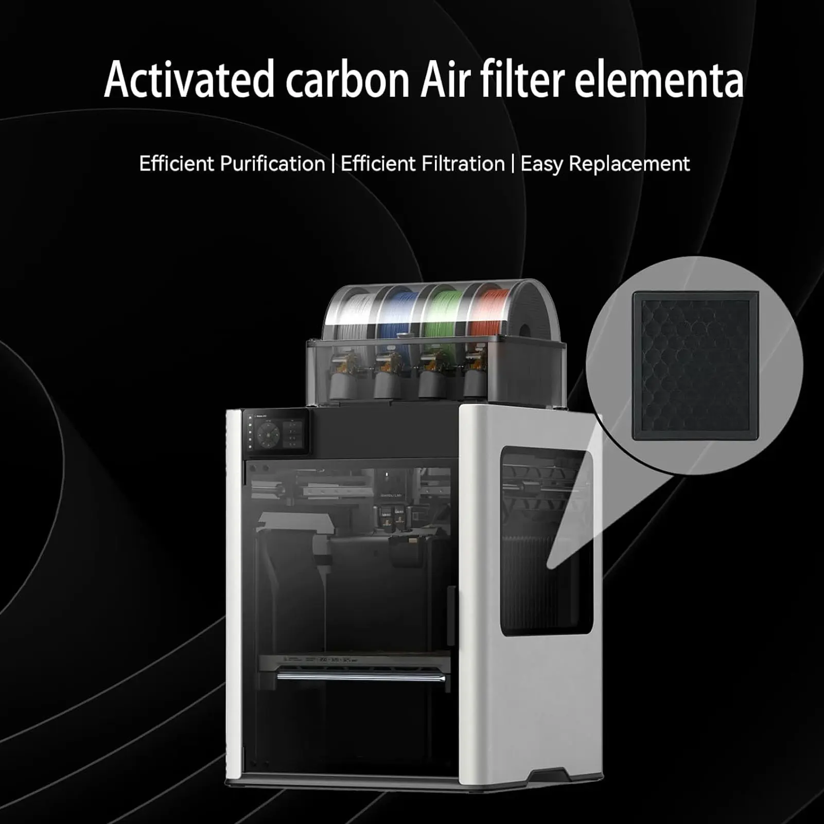 3D Printer Accessories 3D Printer Activated Carbon Air Filter Fit for Bambu  H2D H2D Combo Purifier Replacement Accessories