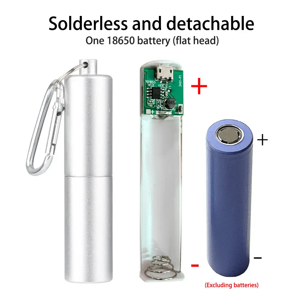 1 Slot 18650 Power Bank Case DIY 1*18650 Battery Storage Boxes Welding Free Mobile Power Supply Housing Battery Cases Holder 5V