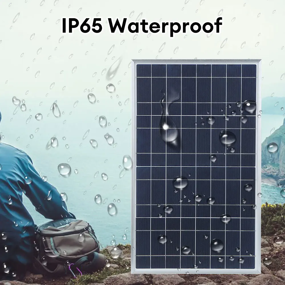 15W PET Solar Panel Kit With Alligator Clip IP65 Waterproof Indoor Outdoor Solar Charger Portable Home Solar Panels DC 12V