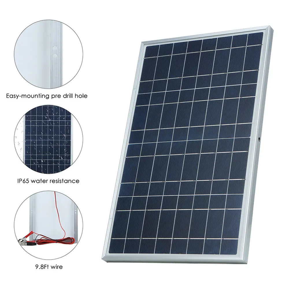 15W PET Solar Panel Kit With Alligator Clip IP65 Waterproof Indoor Outdoor Solar Charger Portable Home Solar Panels DC 12V