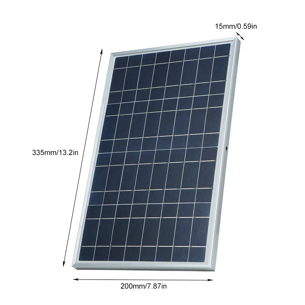 15W PET Solar Panel Kit With Alligator Clip IP65 Waterproof Indoor Outdoor Solar Charger Portable Home Solar Panels DC 12V