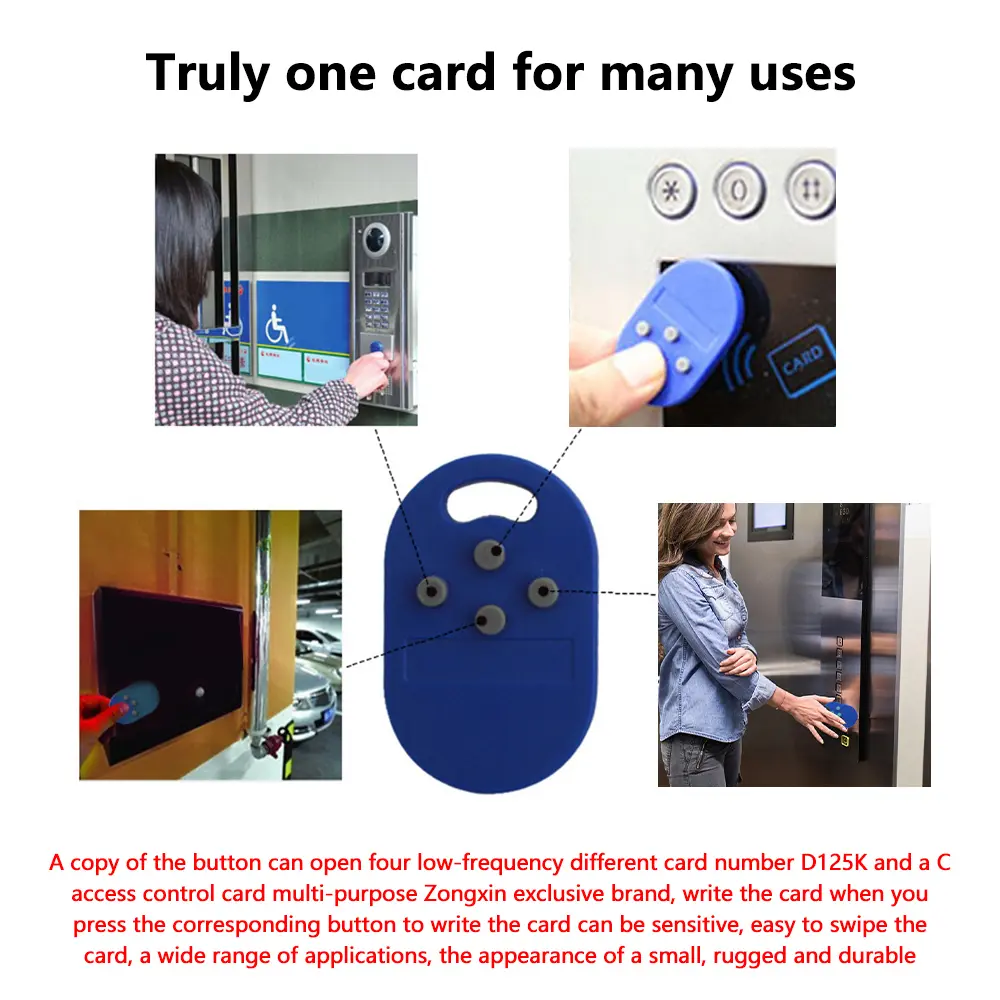 RFID Multifunctional Key Tags 5 In 1 125k 13.56MHZ NFC Card T5577 EM ID IC UID Rewritable Metal Card  Access Control Key Fob