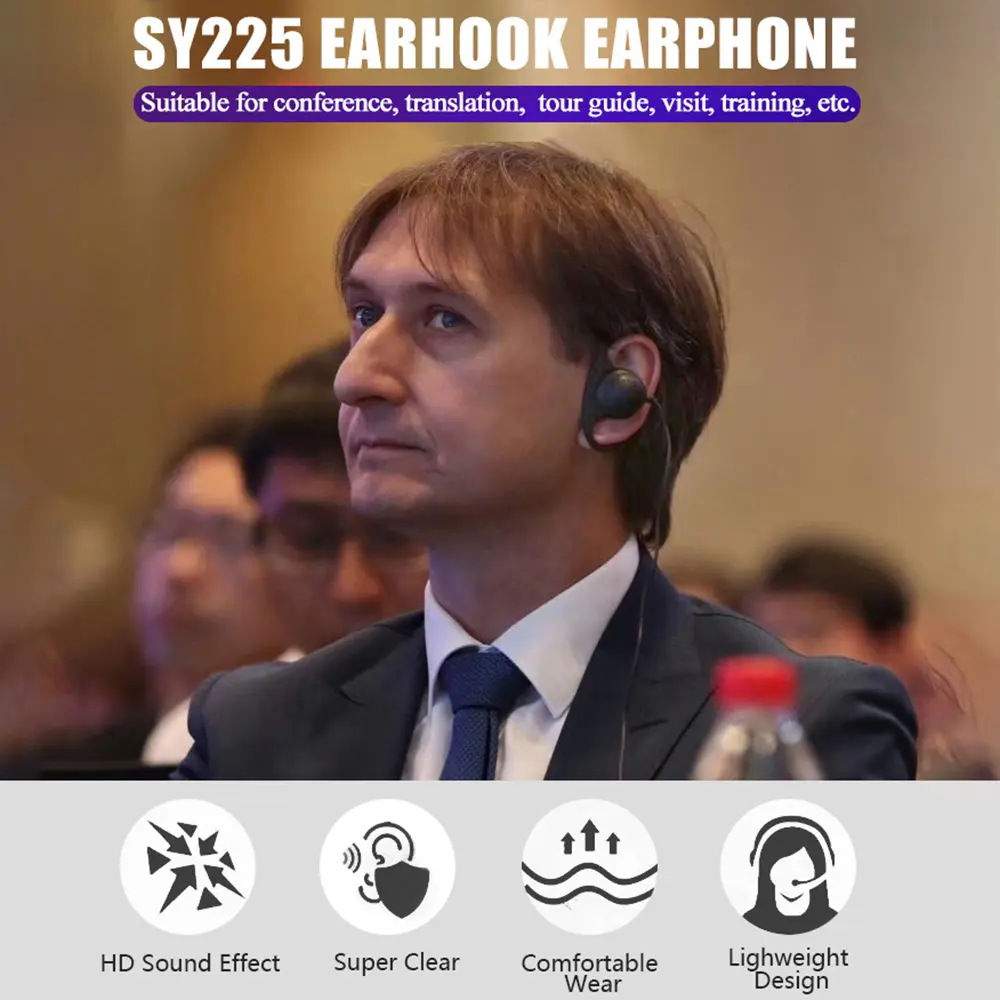 D Shape Soft Ear Earpiece 3.5mm Plug Single Side Headset Headphone Wired Earphone for Laptop PC Mobile Phone Noise Reduction