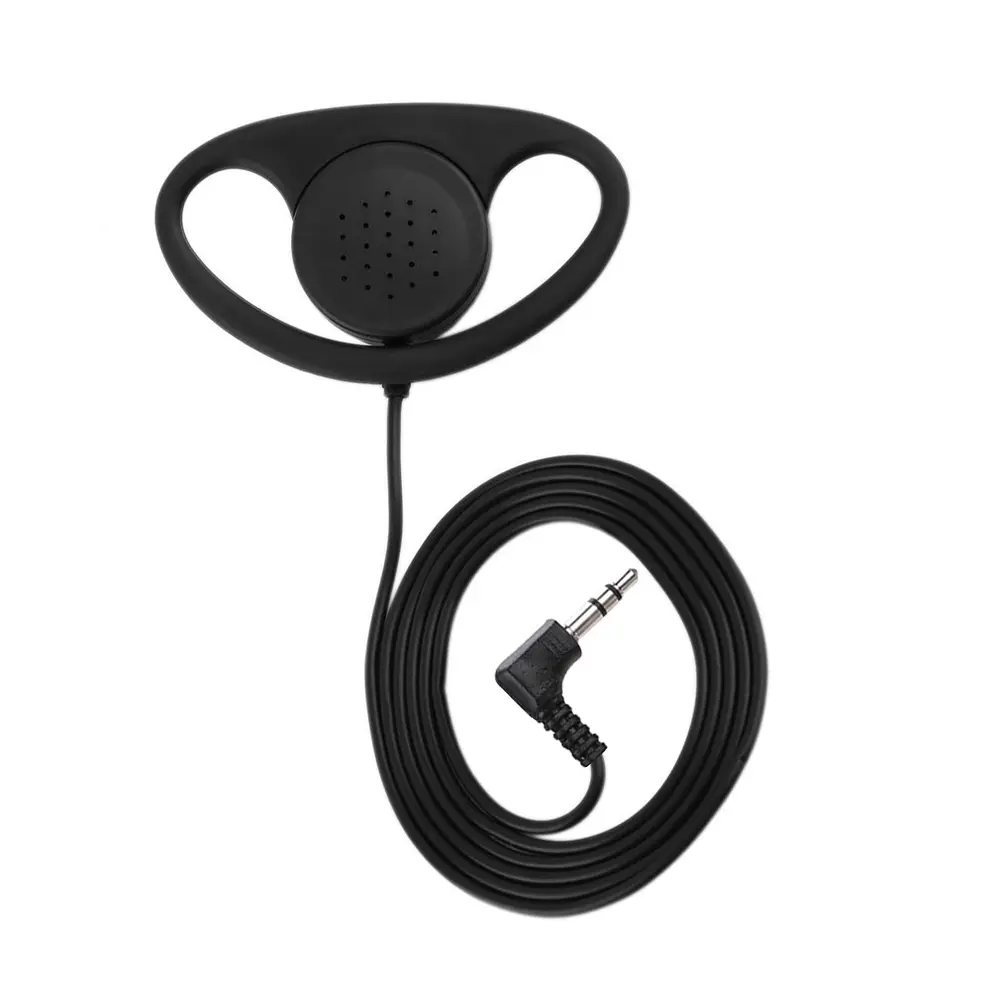 D Shape Soft Ear Earpiece 3.5mm Plug Single Side Headset Headphone Wired Earphone for Laptop PC Mobile Phone Noise Reduction
