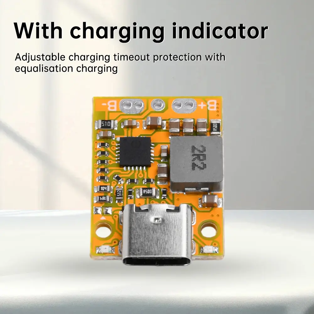 2S 3S BMS Mini Lithium-ion 18650 Battery Charging Boost Converter Module Type-C QC Fast Charge Board With Balanced/Indicator