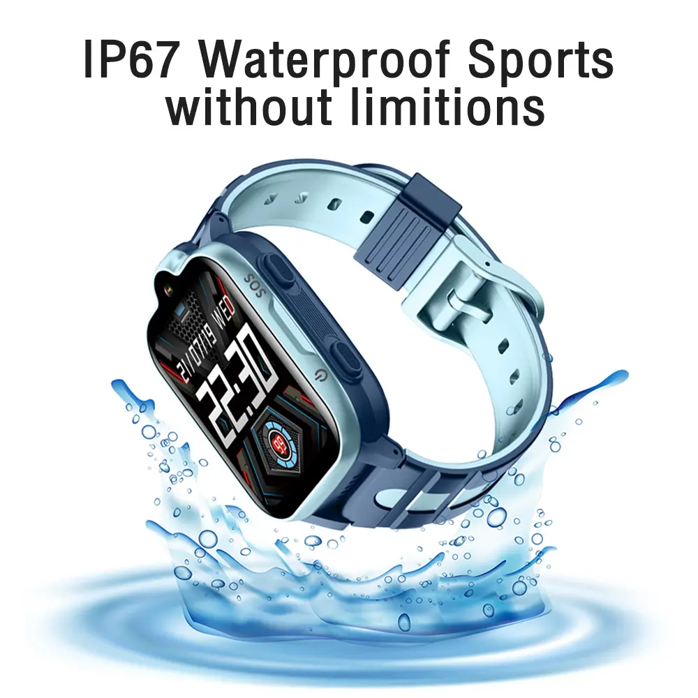 4G Smart Watch Kids GPS WIFI Video Call SOS IPX7 Waterproof Child Smartwatch Camera Monitor Tracker Location Phone Watch