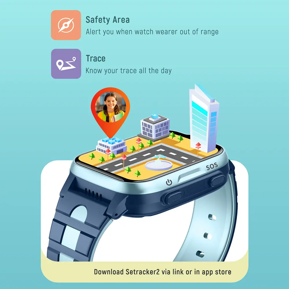 4G Smart Watch Kids GPS WIFI Video Call SOS IPX7 Waterproof Child Smartwatch Camera Monitor Tracker Location Phone Watch