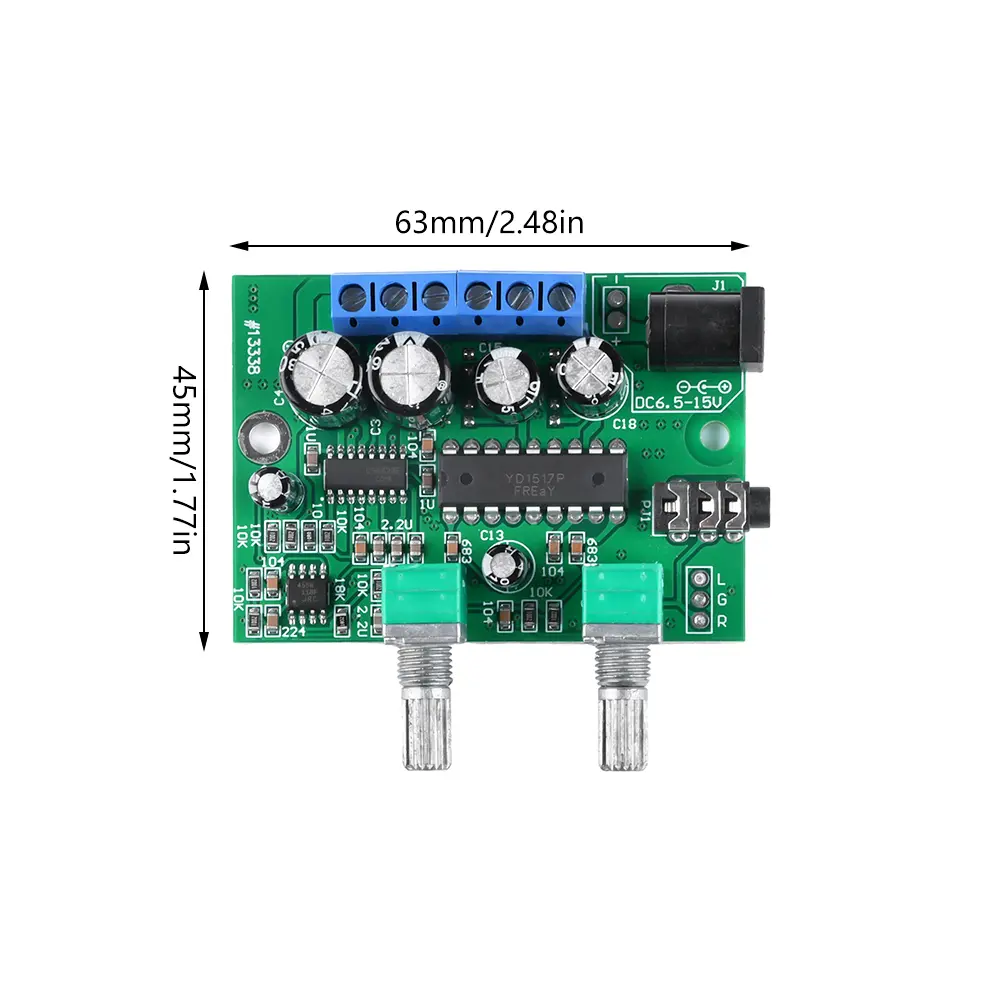 2.1 Channel Class D HiFi Digital Power Amplifier Board 25W+6W+6W TDA1517P Sound Amplifier Super Bass Audio Amp For Subwoofer
