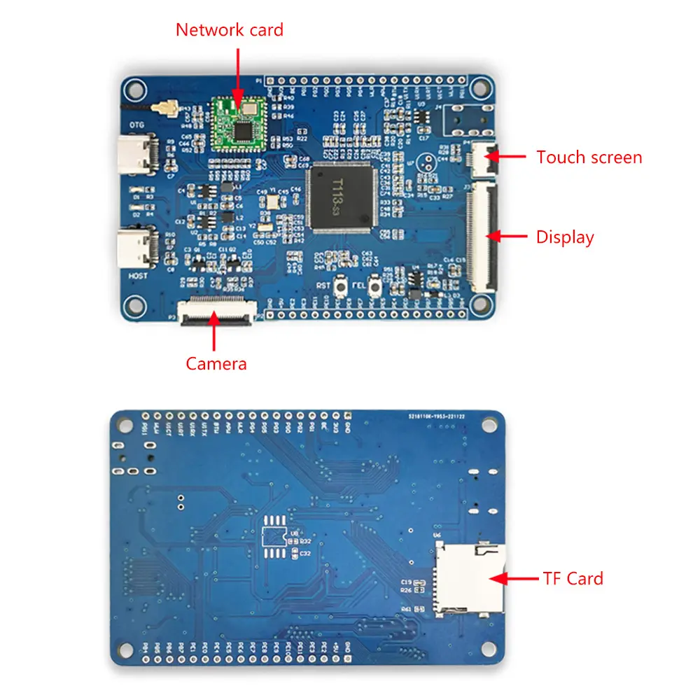 LC Allwinner T113 WiFi Display Arm Cortex-A7 Allwinner F133 D1s WiFi D1 Development Board RISCV s V3s