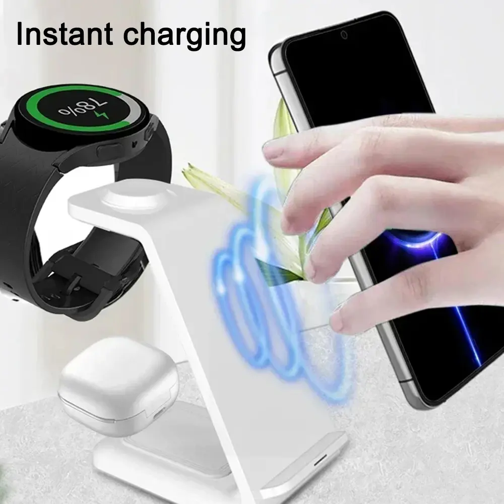 Wireless Charger 3 In1 Fast Charging Dock Station for Samsung  Galaxy S23 S22  Watch 1 2 Buds 2 Pro Plus Multiple Devices Stand