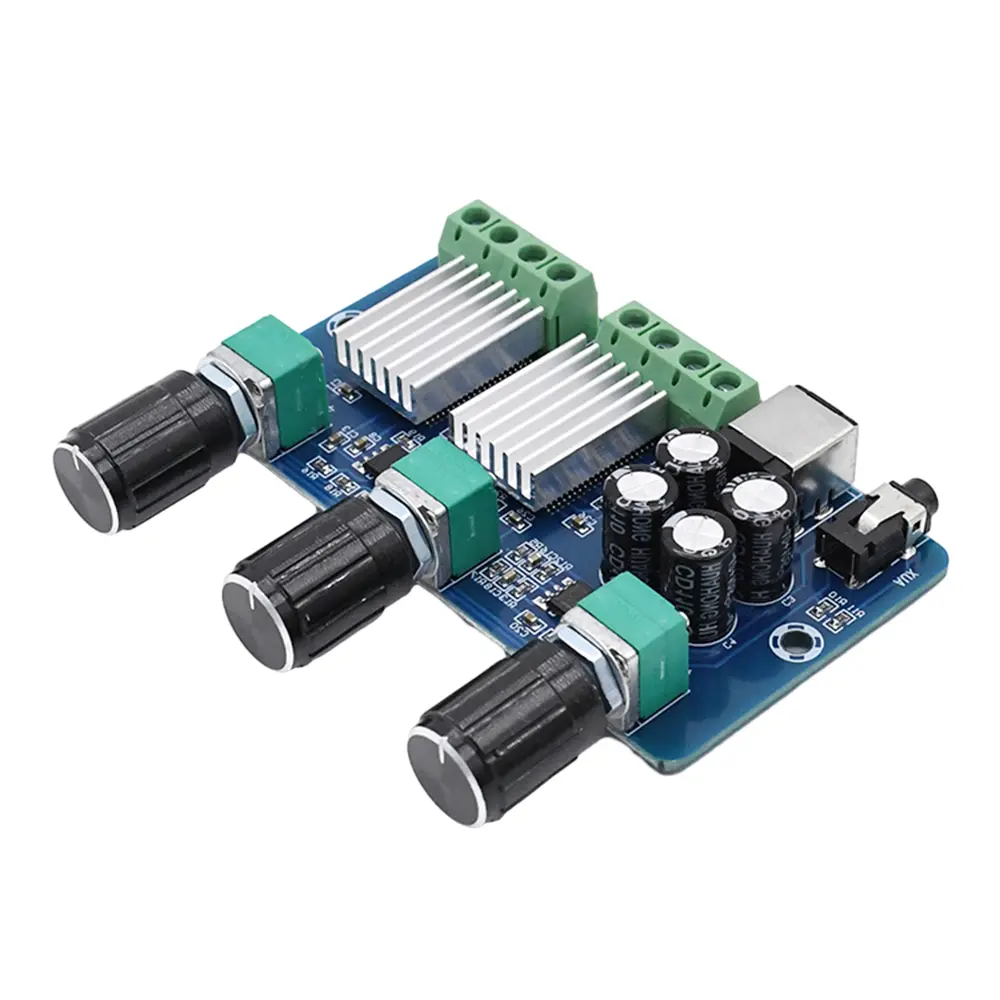 XH-A355 YDA138-E*2 15W+15W+30W Class D 2.1 Channel Digital Power Amplifier Board Stereo Audio Amplifier Module DC 12V