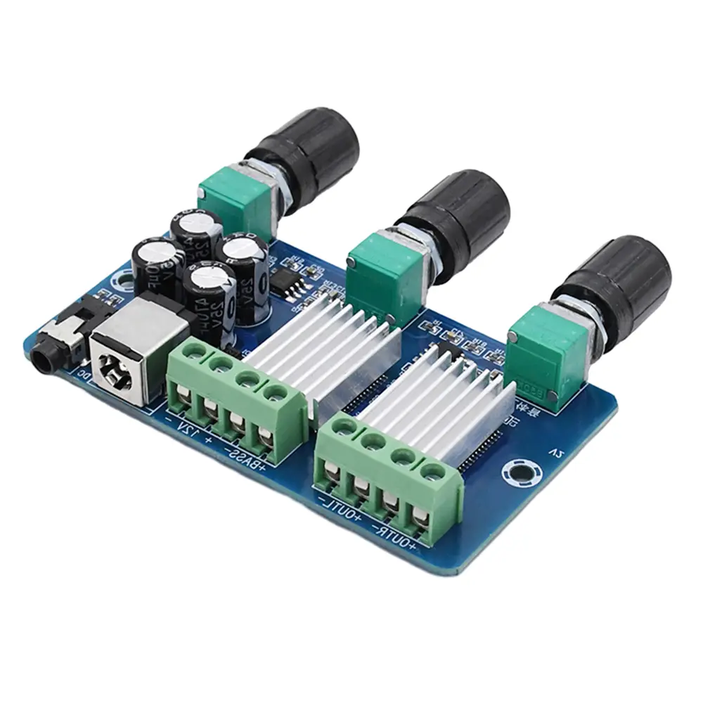 XH-A355 YDA138-E*2 15W+15W+30W Class D 2.1 Channel Digital Power Amplifier Board Stereo Audio Amplifier Module DC 12V