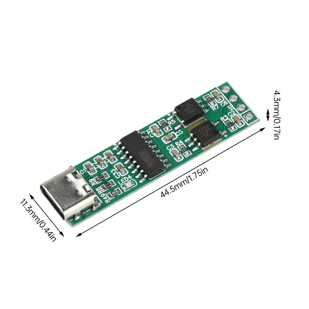 UART Serial Port Isolation Module CH340 High-speed Isolation USB to TTL Serial Port Optoelectronic Isolation Module Type-C