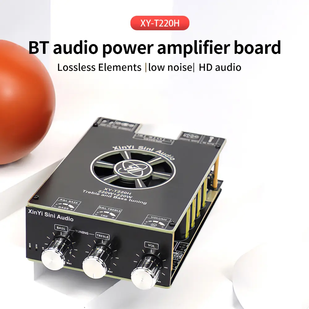 XY-T220H TPA3251D2 Bluetooth 5.2 200W+200W Audio Subwoofer Amplifier Module Dual Channel Stereo Bass  Sound Amp Board DC 12-36V