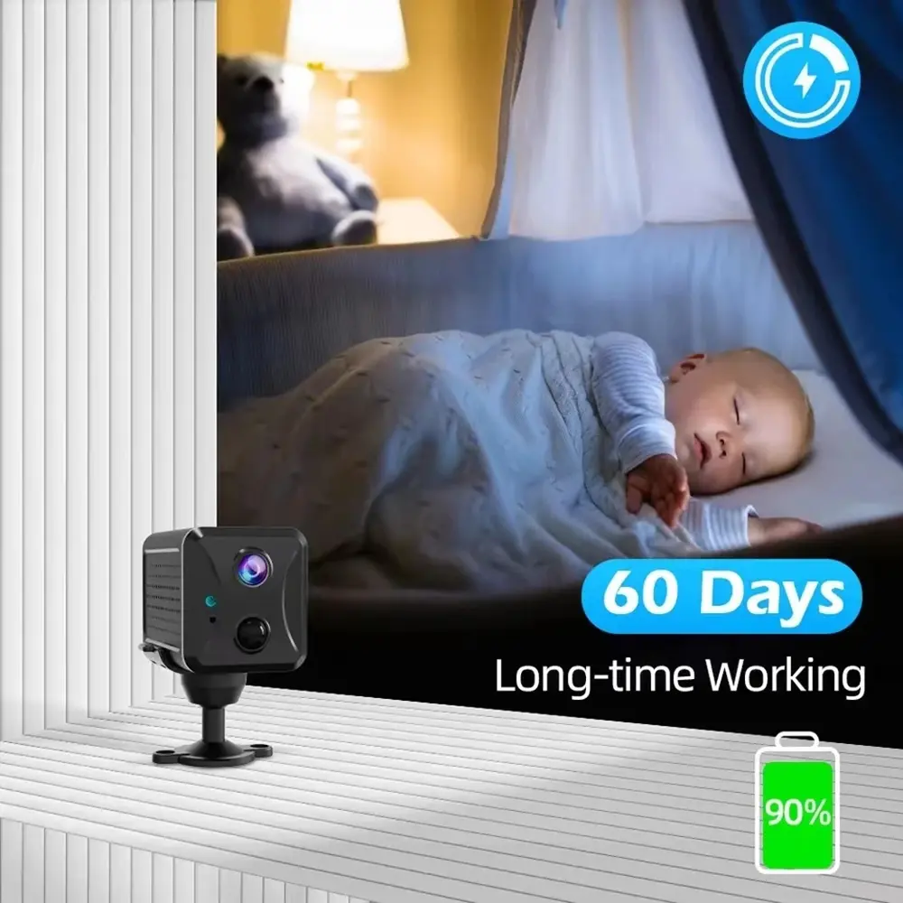 Ubox Mini WiFi/4G 5MP Camera PIR Infrared Detection Camcorders Human Presence Sensor Cam Baby Security IP Cameras 1080P 4K 2K
