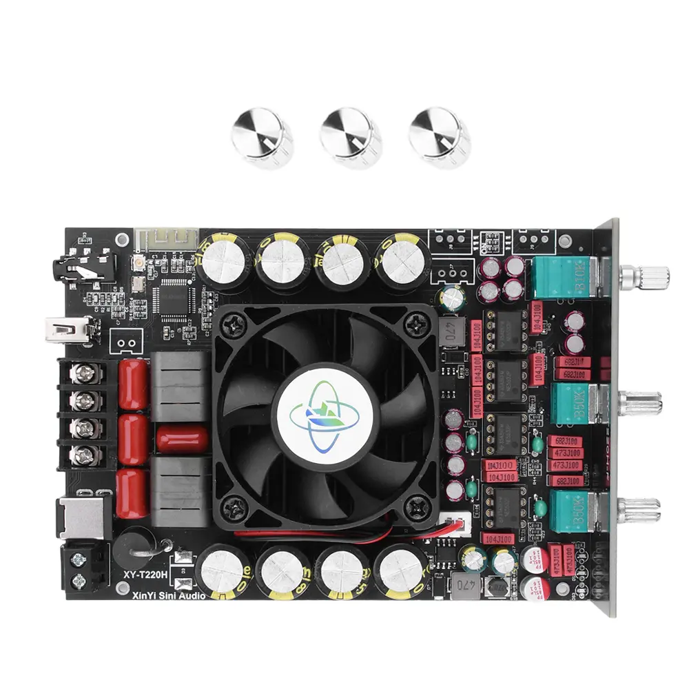 XY-T220H TPA3251D2 Bluetooth 5.2 200W+200W Audio Subwoofer Amplifier Module Dual Channel Stereo Bass  Sound Amp Board DC 12-36V