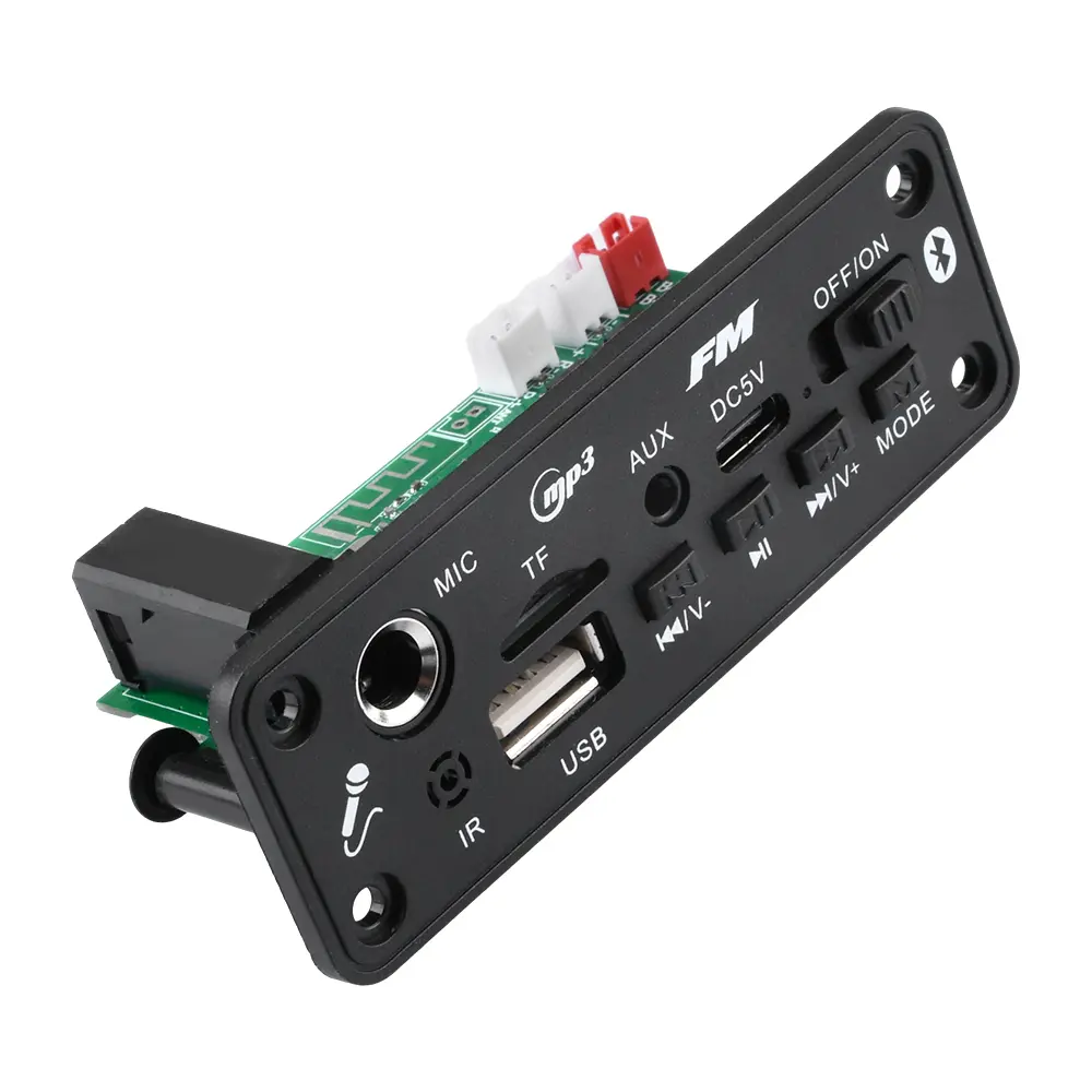 MP3 Bluetooth Amplifier Decoder Board 2*3W Car DAC Module Audio Amplified Decoding Module Support Bluetooth Call Microphone