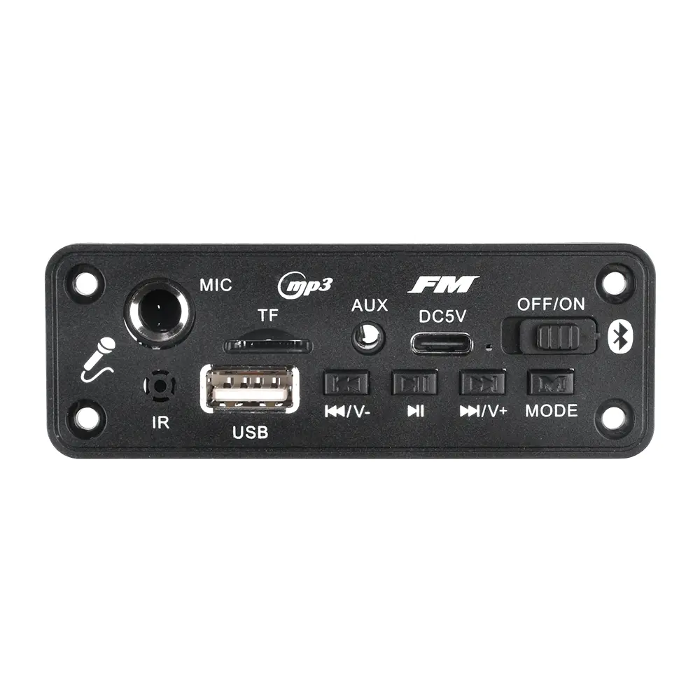 MP3 Bluetooth Amplifier Decoder Board 2*3W Car DAC Module Audio Amplified Decoding Module Support Bluetooth Call Microphone