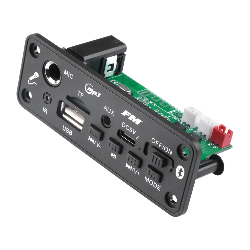 MP3 Bluetooth Amplifier Decoder Board 2*3W Car DAC Module Audio Amplified Decoding Module Support Bluetooth Call Microphone