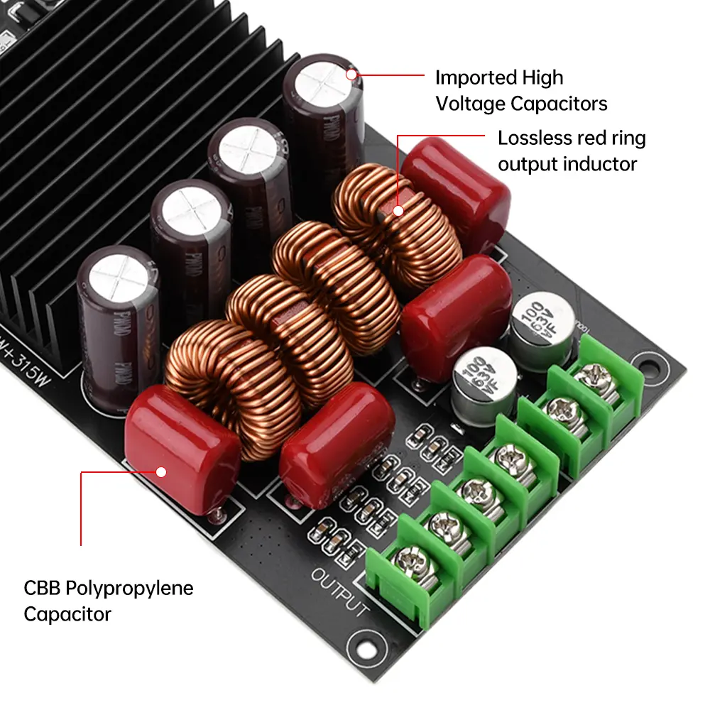 TPA3255 600W Digital Sound Amplifier Board Fever HIFI 2X300W Audio Amplifier Module Dual Channel Stereo Class D Amp High Power
