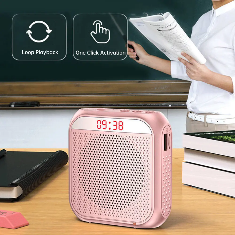 S19 Mini Portable Voice  Amplifier Teaching/Tour Guide/Promotion Sound Speaker Rechargeable Player With Microphone For Teachers