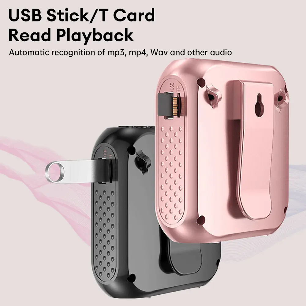 S19 Mini Portable Voice  Amplifier Teaching/Tour Guide/Promotion Sound Speaker Rechargeable Player With Microphone For Teachers