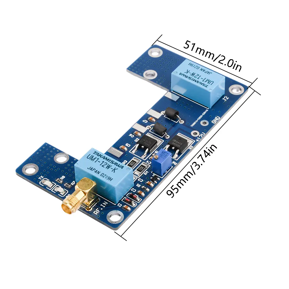 RF Power Amplifier Board Transceiver Circuit PCB Walkie-talkie DC12-13.8V 1-5W DIY Amp Module Sound Audio Amplifier