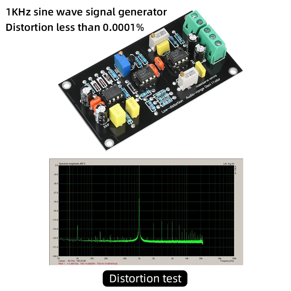 1KHz Sine Wave Signal Generator 1000Hz High Precision Signal Generators Low Distortion Oscillator Circuit Board