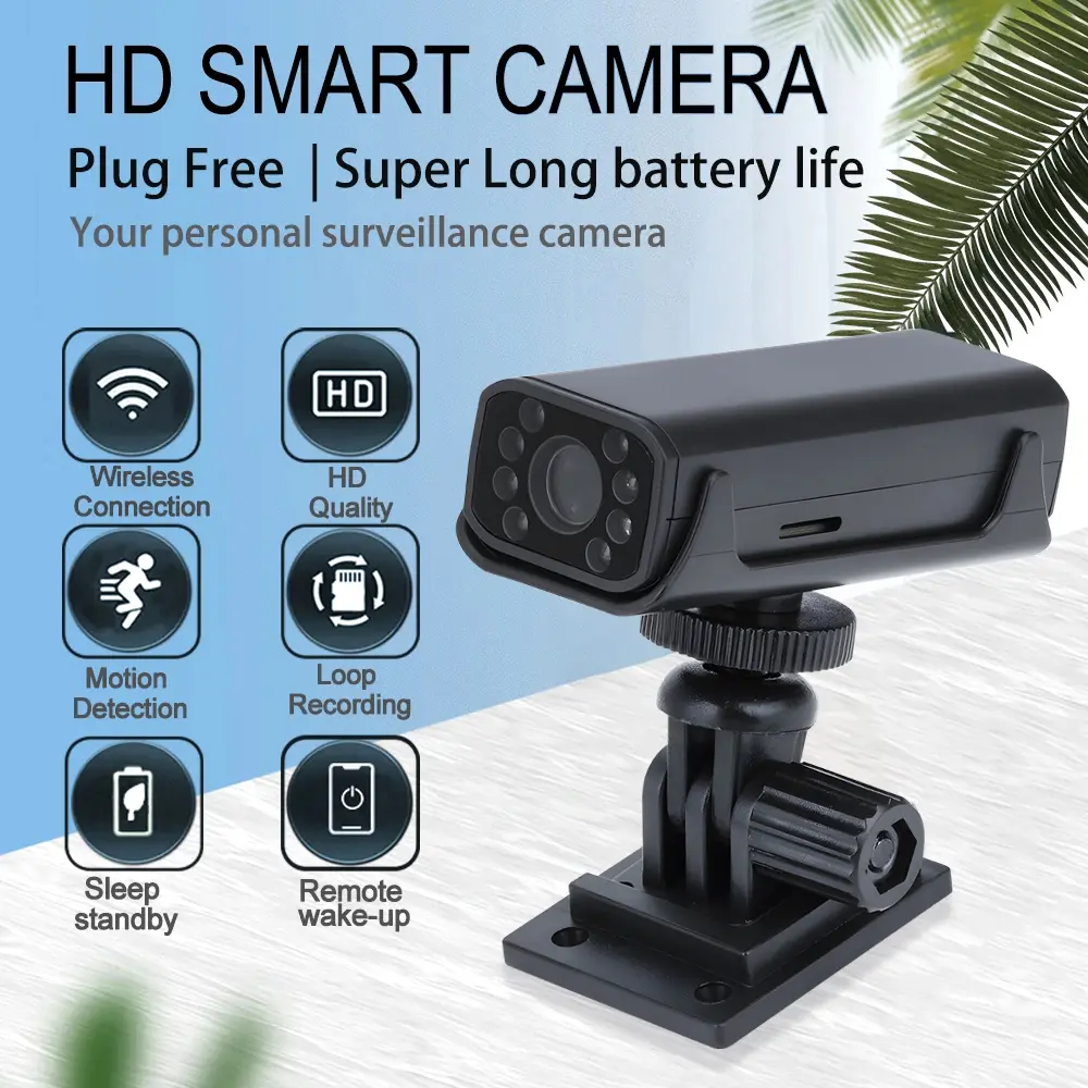 Mini Smart Home Security Camera Wireless Remote Control Human Detection Sensor Camera HD 1080P Surveillance Cameras Night Vision